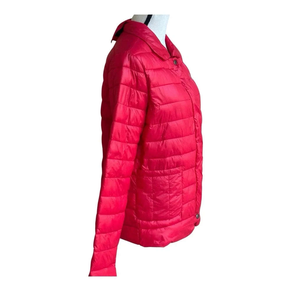 US‎ Polo Assn Size M Red Puffer Women's Jacket Style 01-8193HS
